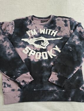 MAD Engine Tie-Dye 'I'm With Spooky' Crewneck Sweatshirt -  Size:Medium